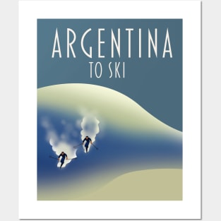 Argentina ski poster Posters and Art